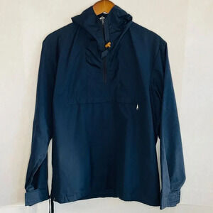 Vintage Woolrich Size Small Unisex Jacket - Navy Hooded Toggle Zipper Pullover